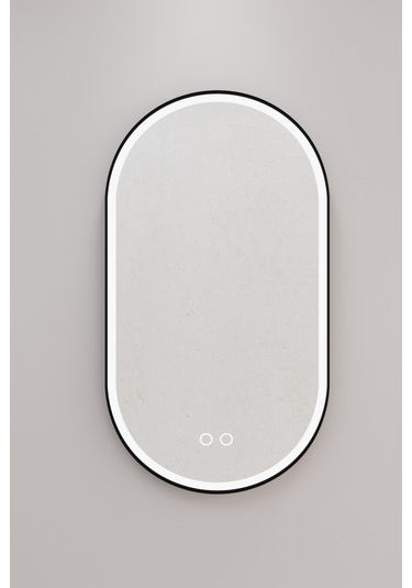 Lotus 55 Cm Buğu Önleyici Led Ayna Siyah