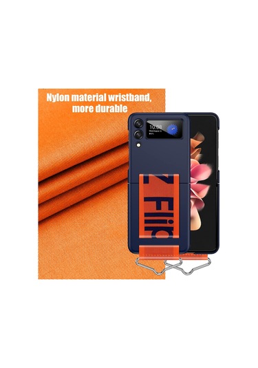 Samsung Galaxy Z Flip 3 Mavi İçin Standlı Silikon Kılıf Çok Renkli