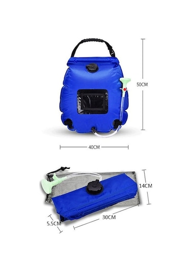 Prestigegoods 20l Aotu At6628 Taşınabilir Güneş Duşu Kapasite 430g Siyah Siyah