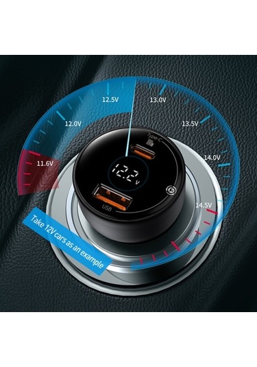 Didadodo Baseus 100w Usb-c Hızlı Araç Şarj Başlık Qc+pps 4 Siyah, Yeni Tasarım