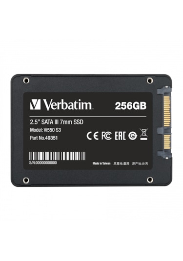 Verbatim Vİ550 S3 2.5" 256 GB Sata 3 SSD