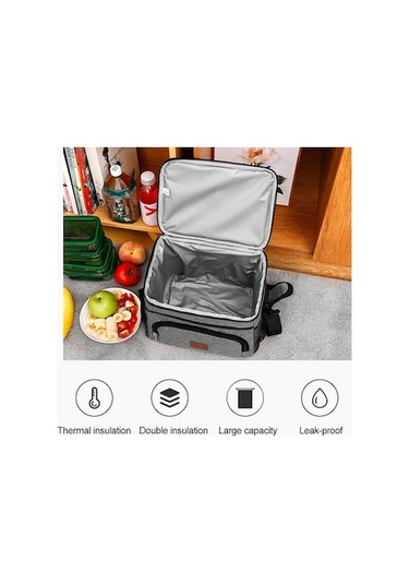 Tongxida 16l Isı-sıfır Saklama Çantası, Piknik & Ofis İçin, Sızıntısız, Kalın Malzeme, Çift Yan Çanta, Reşen Mavisi, Çok Renk Çok Renkli