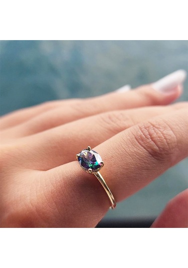 2.60Ct Lopez Tek Taş 925 Ayar Gümüş Yüzük-Tek Taş 925 Ayar Gümüş - 552948873