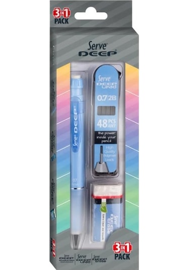 Serve Deep 3'lü Okul Seti Mavi