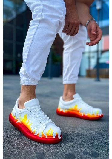 Ch254 Cbt Pittura Erkek Ayakkabı 535 Kırmızı Alev Çok Renkli