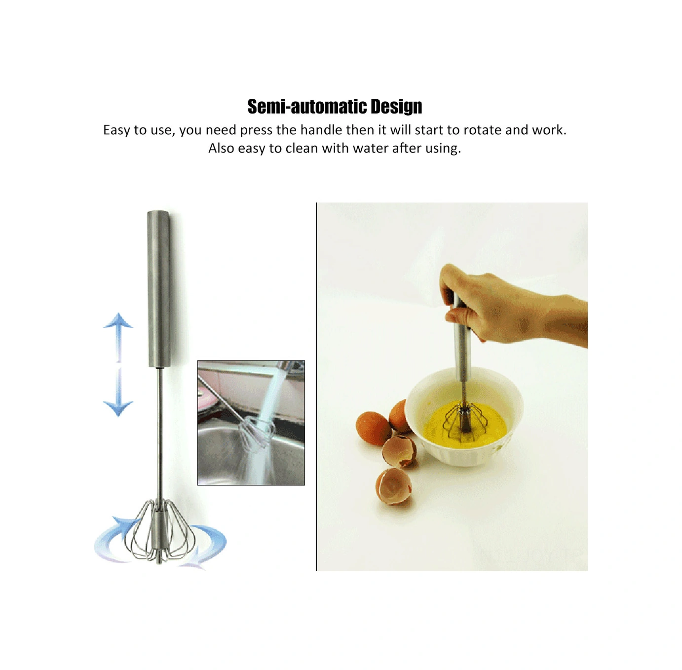 Youmex Ev Fırını Ve Mutfak Kullanıma Gerekli Paslanmaz Çelik El Çırpıcı - Yumurta, Krema, Sosu Hızlı Ve Eşit Karıştırır 30,5 Cm Diğer