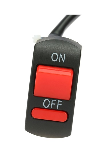 Evrensel Motosiklet Atv Bisiklet Gidon Işık Anahtarı Siyah Siyah