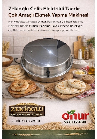 Zekioğlu Elektrikli Tandır Ekmek Tandırı Krom