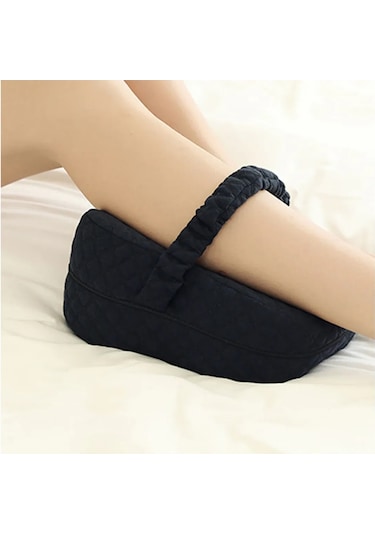 Diz Yastığı Hafızalı Sünger Bacak Yastığı Kayışlı Yan Yatma Bacak Yastığı - Koyu Mavi Lacivert