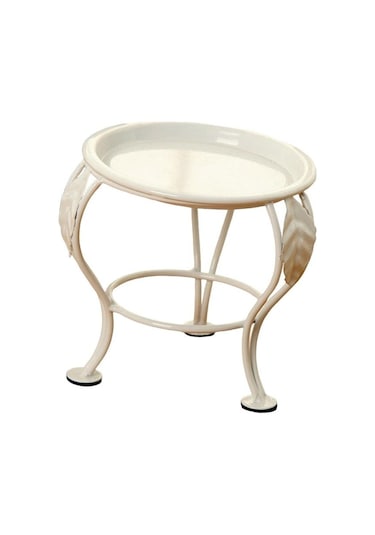 Metal Saksı Standı Paslanmaz Yuvarlak Ekici Destek Rafı Ev Bahçe Kapalı Açık Etli Bitki Sergileme Rafı