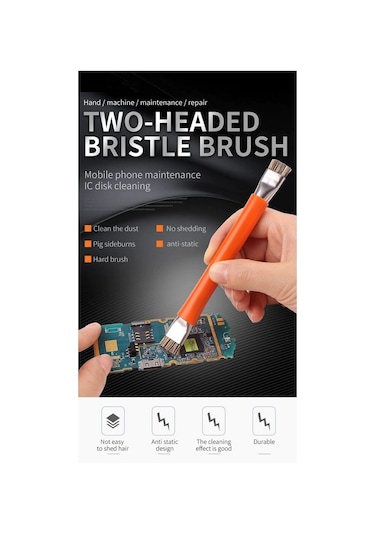 Anti-Statik Kıl Fırça Bga Pcb Onarım Temizleme Fırçası Gümüş