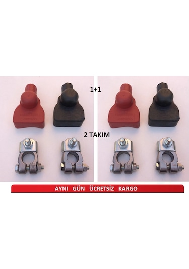 264 Gr 2 Takım Kurşun Akü Kutup Başı Otomotiv-marin Kapaklı
