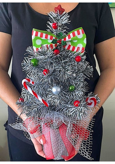 Yılbaşı Ağacı Lux Silver Süslemeli 40cm