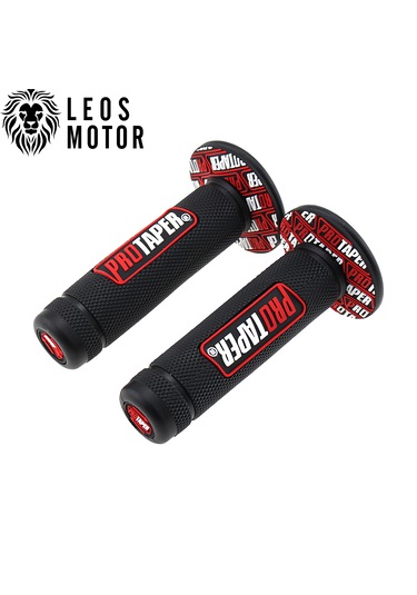 Protaper Motosiklet Elcik Takımı Siyah - Kırmızı - Her Motora Uyumlu - Universal Siyah - Kırmızı
