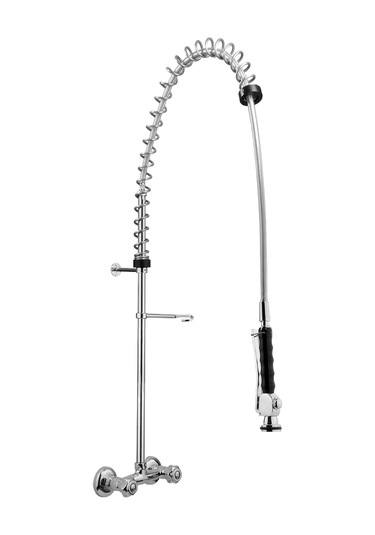 Fkn Çapa Sanayi Tipi Tek Kontrollü Duvardan Monte Taç Spiralli Ev Krom