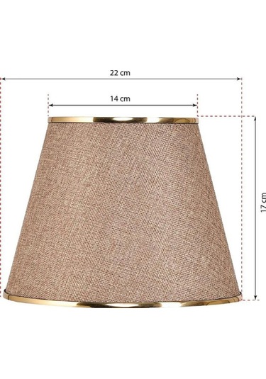 Abajur Şapkası - Yedek Şapka - Abajur Başlığı -kumaş Başlık Kahverengi