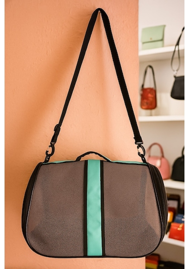 Newfull Kedi Taşıma Çantası Seyahat Evcil Hayvan Çantası Fileli Büyük Bot