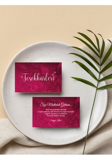 100 Adet Çift Yön Kargo Paketleme Teşekkür Kartı Pytktskk41