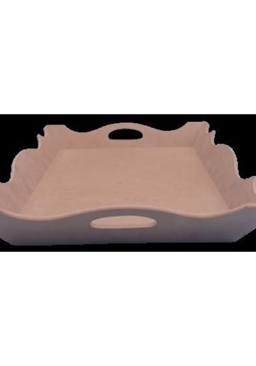 Hobi Dekoratif Tepsi Ayaklı Şımarık Model Ham Ahşap Mdf El Yapımı