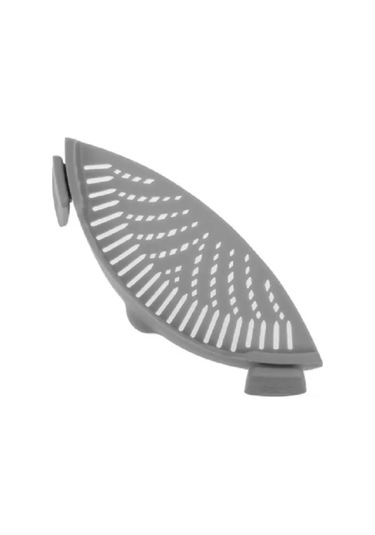 Ximistore9 Evde Makarna Ve Sebzeler İçin Silikon Süzgeç, Tencere Kenarı Sızıntı Önleyici, Hızlı Sulama Ve Filtreleme Aracı Gri