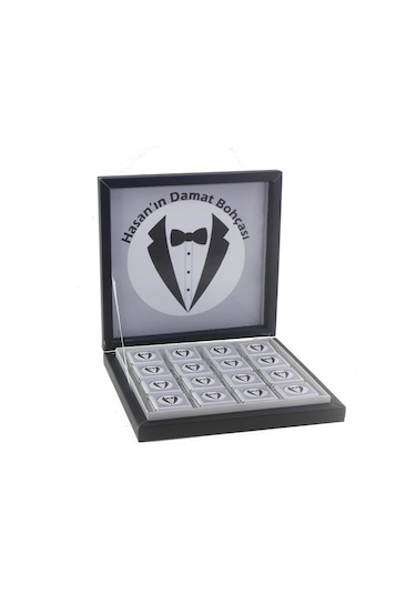 Mutluadim 48 Adet Isim Etiketli Damat Bohçası Madlen Çikolata