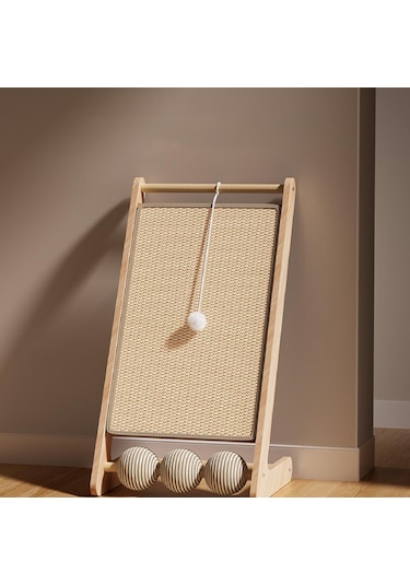 Suntek Cat Scratcher Interactive Oyuncak Kitty Sisal-ped-topla