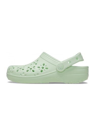 Crocs Classic Floral Cut Out Clog Kız Bebek Terlik 210944 Yeşil