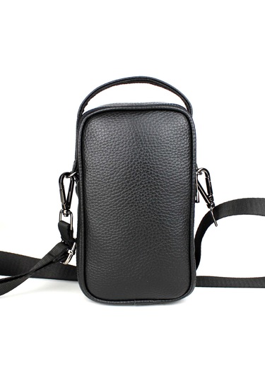 Erkek Kapaklı Çok Bölmeli El Ve Omuz Çantası Siyah