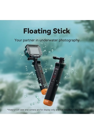 Artfulabode Yüzen Yedek Uzaktan Telesın Su Aktiviteleri Siyah Sapı Polosu Parça, Hero Gopro Kamerası İçin 15m Geçirmez Desteği Siyah