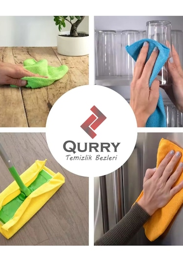 4'lü Toz Bezi 30x30 Cm, Oto Temizlik Bezi, Mutfak Bezi, Toz Bezi, Mikrofiber Bez, Sihirli Bez Çok Renkli