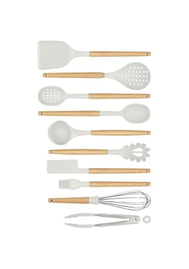 Valletta Matis Stantlı 11 Parça Servis Seti - Beyaz Beyaz