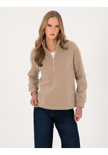 Pierre Cardin Kadın Bej Sweatshirt 50314954-vr011 Bej