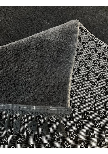 Saraz Halı Comfort Puffy Peluş Halı Salon Koridor Mutfak Banyo Halısı 40x60antrasit Antrasit