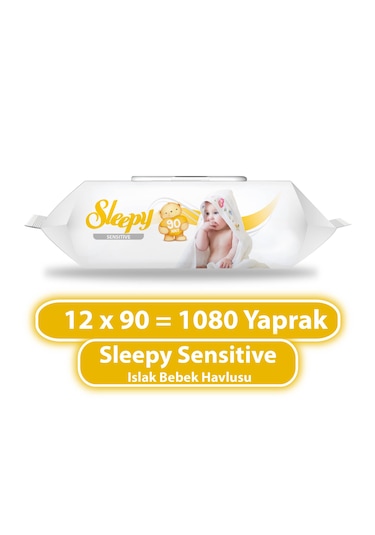 Sleepy Sensitive Islak Havlu 12X90 lı