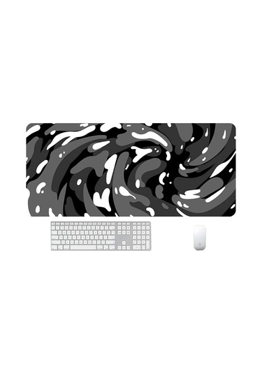 Oyuncu Mouse Pad'i, Dikişli Kenarlı 900x400x3mm Ekstra Büyük Mouse Pad, Büyük Ağır Kalın Rahat Katlanabilir Yıkanabilir Mat
