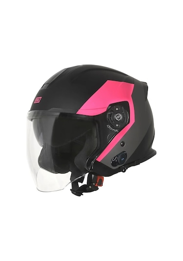 Origine Palio 2.0 Bt Bluetooth Açık Kask Siyah - Pembe