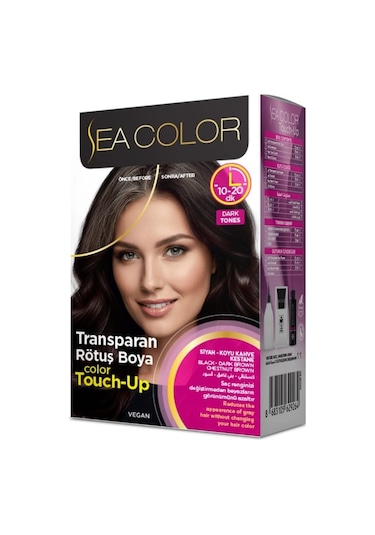 Sea Color Touch-up Transparan Vegan Rötuş Boya Seti 75+75 Ml Siyah Tonlar İçin