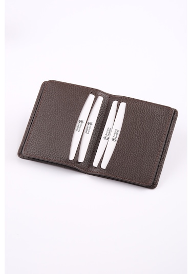 Ancora Leather Hakiki Deri Kartlık-26207 Kahve