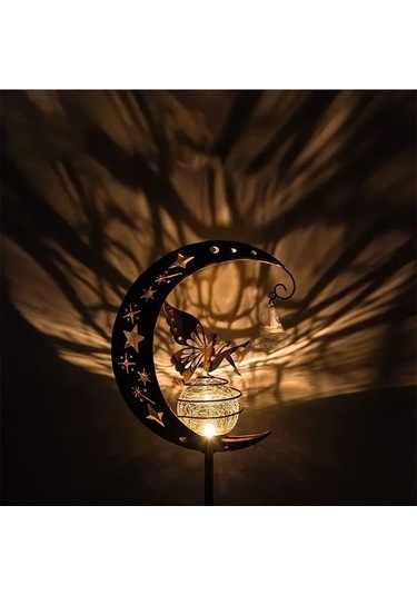 Pazly Masalsı Bahçe Aydınlatması: Kelebek Peri Desenli Güneş Enerjili Dekoratif Saksı Lambası