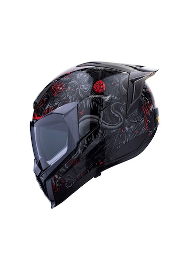 Icon Ultraflite Misanthrope Mıps Kapalı Kask Siyah Kırmızı