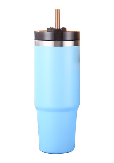 Xiyyadms 304 Çelik Isı Saklama Bardak, 6-12 Saat Sıcak/soğuk Tutar, Strawlu Kapağıyla, Araç Ve Dış Mekan Uygun, Mavi, 30oz Mavi
