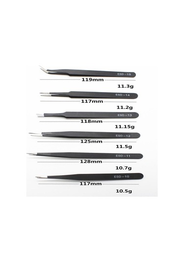 Tangshopping Esd Anti-statik Paslanmaz Çelik Cımbız Hassas Bakım Endüstriyel Tamir Kavisli Alet Ev Çalışma Modeli Yapımı El Aleti