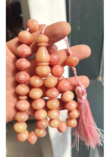 Katalin Açık Ton Alacalı Şalgamı Model Tesbih Pembe