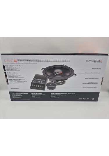 Powerbass 13cm Component Hoparlör - Powerbass S-50c 13cm Hoparlör + Tweeter + Crossover Komponent Ho