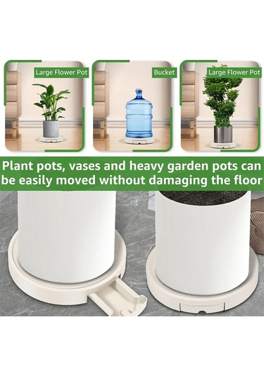 Taşınabilir Bitki Tutucu Yuvarlak Tekerlekli Bitki Tepsisi Gizli Tekerlekli Bitki Tutucu Evrensel Ağır Hizmet Tipi Saksı Tutucu B