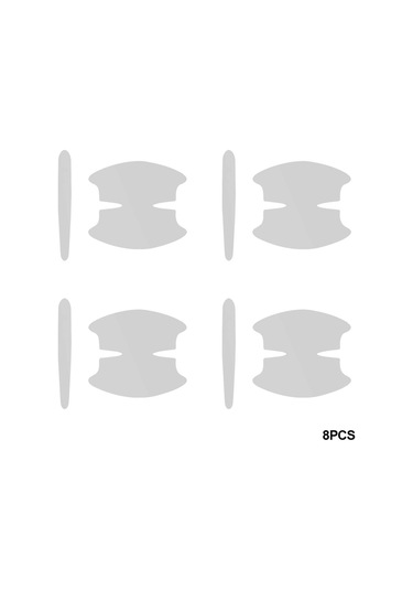 Seametal 8 Adet Tpu Araba Kapı Kasesi Çizilmez Etiket Temizle Kapı Kase Kolu Koruma Etiket Araba Aksesuarları