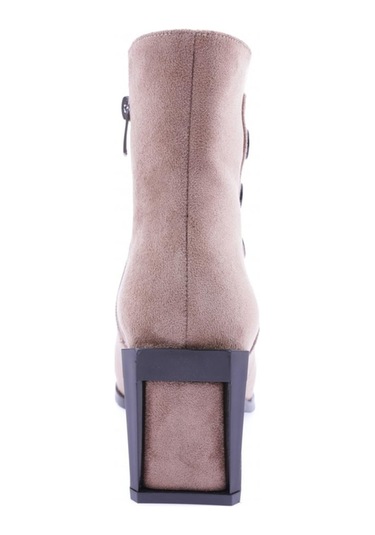 Dgn 725-22k Kadin Aksesuar Detayli Topuklu Bot 725-1922-R1920 Vizon Süet