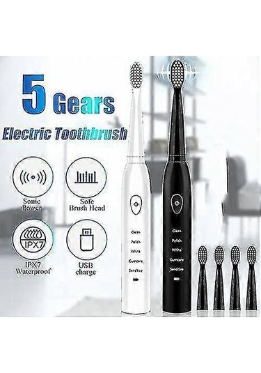 Sonic Elektrikli Diş Fırçası Usb Hızlı Şarjlı Su Geçirmez Diş Fırçası