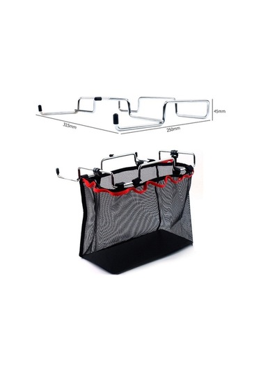 Wondernest Açık Piknik Kamp Katlanır Örgü Sepet Metal Braketli Tencere Tutucu Organizatör Raf Çok Renkli Çok Renkli