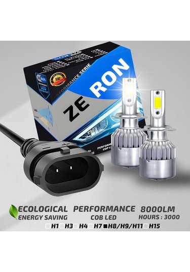 Xenon H8-h9-h11led Araba Far Ampül Xenon Led Şimşek Etkili